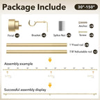 IFELS 2 Pack Heavy Duty Curtain Rods - Image 6