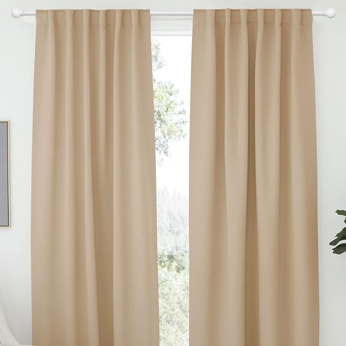 White Curtain Rods for Windows 66 to 120, Adjustable Long Drape Rod for Outdoor - Image 6