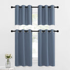 NICETOWN Window Short Curtains for Kitchen, Home Fashion Solid Grommet Top - Image 2
