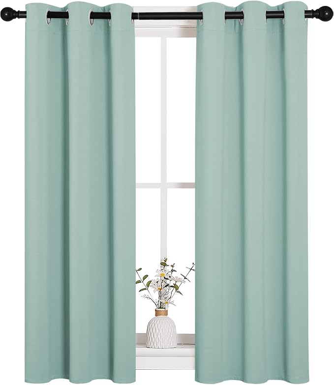 NICETOWN Thermal Insulated Curtains Blackout Draperies, Window Treatment Solid - Image 2