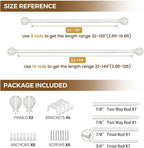 KAMANINA White Curtain Rods for Windows 72 to 144 Inches Long Heavy Duty - Image 8