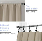Simplebrand Ava Biscotti Beige Short Blackout Curtains - Image 4