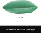 GIGIZAZA Mint Turquoise Velvet Decorative Throw Pillow Covers 20x20 - Image 6