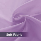 youleyar Solid Sheer Rod Pocket Curtain Voile Draperies 2 Panels White Beige - Image 7