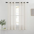 NICETOWN Natural Linen Sheer Curtains Faux Flax by NICETOWN