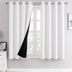 ChrisDowa White 100% Blackout Curtains by ChrisDowa
