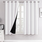 ChrisDowa White 100% Blackout Curtains by ChrisDowa