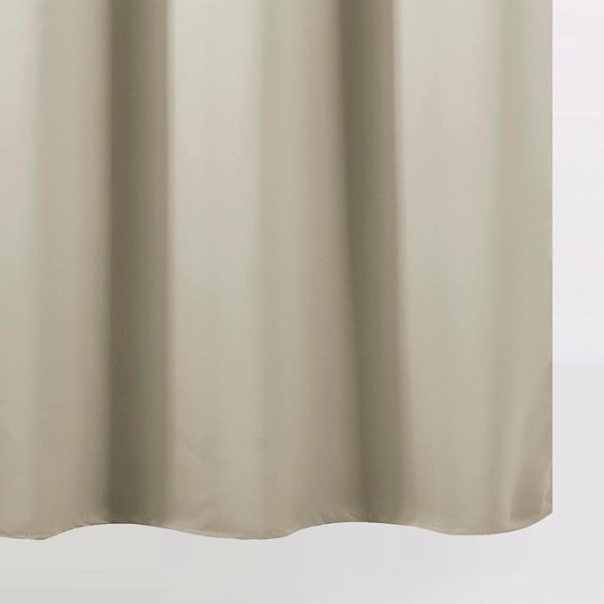 LEMOMO Blackout Curtains 66 x 54 Inch Long Light Beige Curtains Set of 2 Panels - Image 8