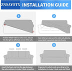 ZNSAYOTX 1 Piece Jacquard Chair Slipcovers - Image 6