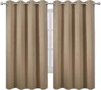 LEMOMO Natural Blackout Curtains 66 x 63 Inch Length/Set of 2 Curtain - Image 2