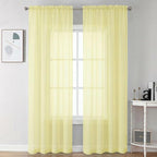 Chyhomenyc Sheer Curtains 90 inches Long 2 Panels by Chyhomenyc