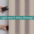 Yakamok 100% Blackout Curtains 84 Inches Long, 2 Thick Layers Heat and Full - Image 3