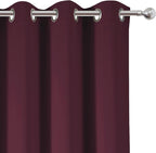 LEMOMO Burgundy Red Thermal Blackout Curtains/38 x 84 Inch/Set of 2 Panels Room - Image 7