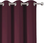 LEMOMO Burgundy Red Thermal Blackout Curtains/42 x 84 Inch/Set of 2 Panels Room - Image 7