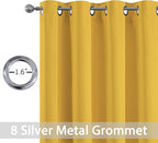 Yakamok Blackout Curtains for Bedroom, Grommet Thermal Insulated Room Darkening - Image 2