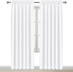 DWCN White Curtains for Living Room Thermal Insulated, 50% Light Blocking - Image 8