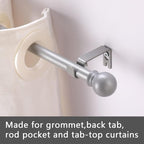 GXOACKJ Curtain Rods for windows 66-120 inch, 5/8 inch Decorative Silver - Image 3