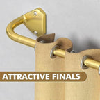GXOACKJ Gold Curtain Rods for Windows 28 to 60 inch, 5/8 inch Adjustable Wrap - Image 7