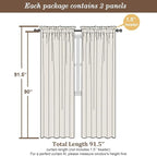 Chyhomenyc Light Purple Sheer Curtains 90 Inch Length 2 Panels Set, Light - Image 4