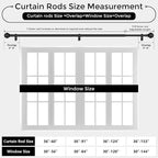 Long Black Curtain Rod, Heavy Duty 1 Inch Decorative Curtain Rods - Image 6