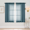 Window Sheer Curtains 54 inch Length, Soft Airy Light Filtering Sheer Curtain 2 by Home