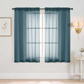 Window Sheer Curtains 45 Inches Length, Voile Short Curtains by Home
