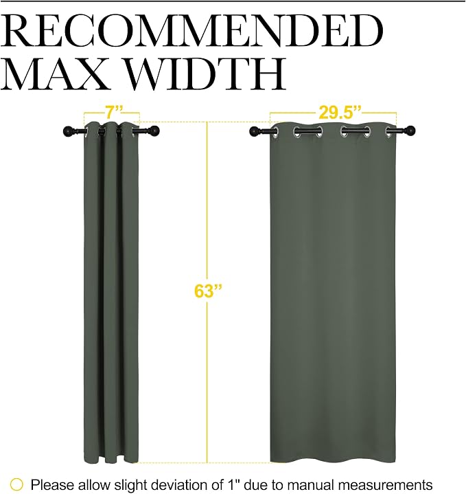 NICETOWN Thermal Insulated Curtains Blackout Draperies, Window Treatment Solid - Image 7
