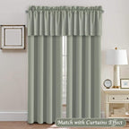 H.VERSAILTEX Blackout Valances for Windows, Sage Green Kitchen Window Valance - Image 3