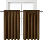 DWCN Short Brown Blackout Curtains - Image 9