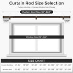 Bronze Curtain Rods for Windows 36 to 240 Inch, Size:36-240 Inch - Image 5