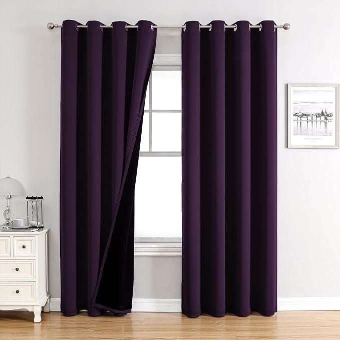 ChrisDowa 100% Blackout Curtains 108 inch Long by ChrisDowa