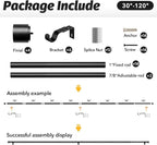 GEEBOBO 2 Pack Black Curtain Rods - Image 6