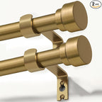 Lootkell 2 Pack Warm Gold Curtain Rods by Unknown