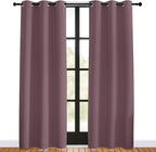 NICETOWN Blackout Curtains for Bedroom, Dry Rose, 42 W by 80 L, Thermal - Image 2