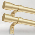 IFELS 2 Pack Curtain Rods for Windows 48 to 84 Inch, 1 Inch Gold Curtain Rod by IFELS