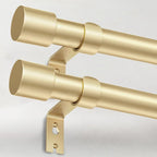 IFELS 2 Pack Curtain Rods for Windows 48 to 84 Inch, 1 Inch Gold Curtain Rod by IFELS