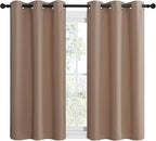 NICETOWN Cappuccino Small Window Kitchen Blackout Curtains, Thermal Insulated - Image 2