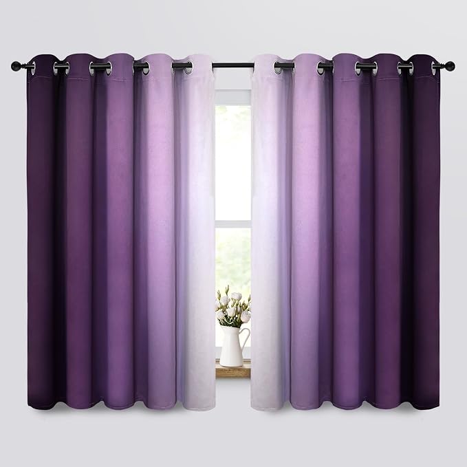 Yakamok Thermal Insulated Ombre Curtains 63 Inch Length 2 Panels, Room by Yakamok