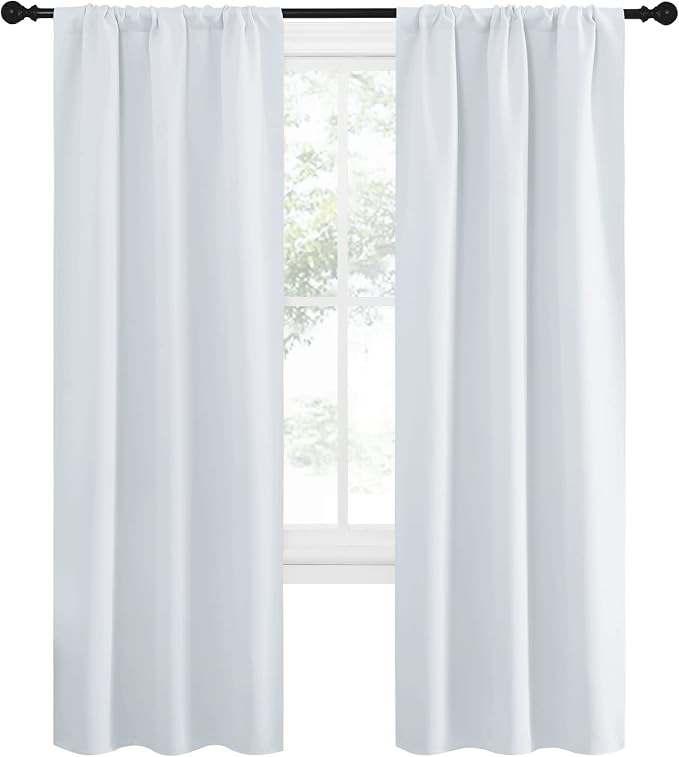 NICETOWN Greyish White Window Curtain Panels - Image 2