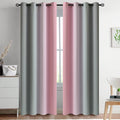 Yakamok Ombre Pink and Grey Curtains by Yakamok