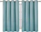 LEMOMO Stone Blue Thermal Blackout Curtains/52 x 45 Inch/Set of 2 Panels Room - Image 2