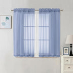 Chyhomenyc Sheer Curtains 54 Inch Long 2 Panels Set by Chyhomenyc