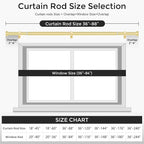 VOIIY 2 Pack Gold Curtain Rods for Windows 48 to 84 Inch, Size:36-88 Inch - Image 5