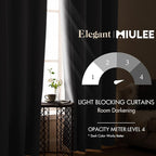 MIULEE Blackout Curtains 84 inch Long 2 Panels Burg Room Darkening Thermal - Image 2