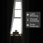 Estelar Textiler Full Room Darkening Blackout Curtains 72 Inch Length 2 Panels - Image 3