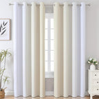Estelar Textiler Ombre Greyish White and Beige Blackout Curtains & Drapes 96 - Image 2