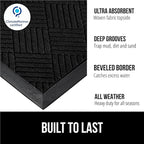 GORILLA GRIP 100% Waterproof All-Season WeatherMAX Doormat US Designed Natural - Image 2