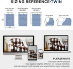 PU MEI Sherpa Blanket Twin Plaid Thick Bed Blanket, 60”*80” Super Soft Flannel - Image 7