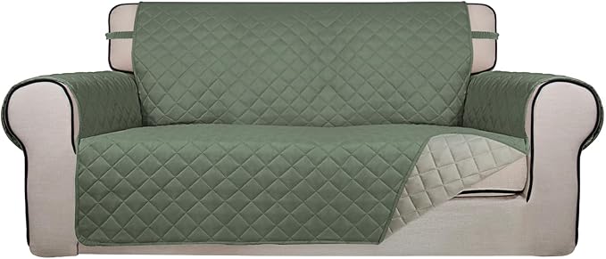PureFit Reversible Quilted Sofa Cover, Water Resistant Slipcover Furniture by PureFit