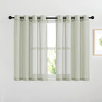 NICETOWN Sheer Linen Burlab Curtains & Drapes, Grommet Top Casual by NICETOWN